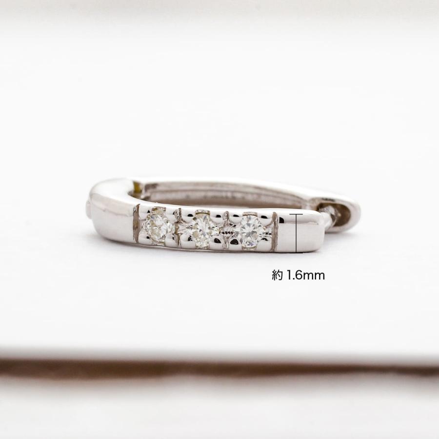 K10WG ダイヤモンド 計0.20ct 中折式 フープピアス 付けっぱなし 楽天市場】K10ホワイトゴールドダイヤモンドピアス フープピアス