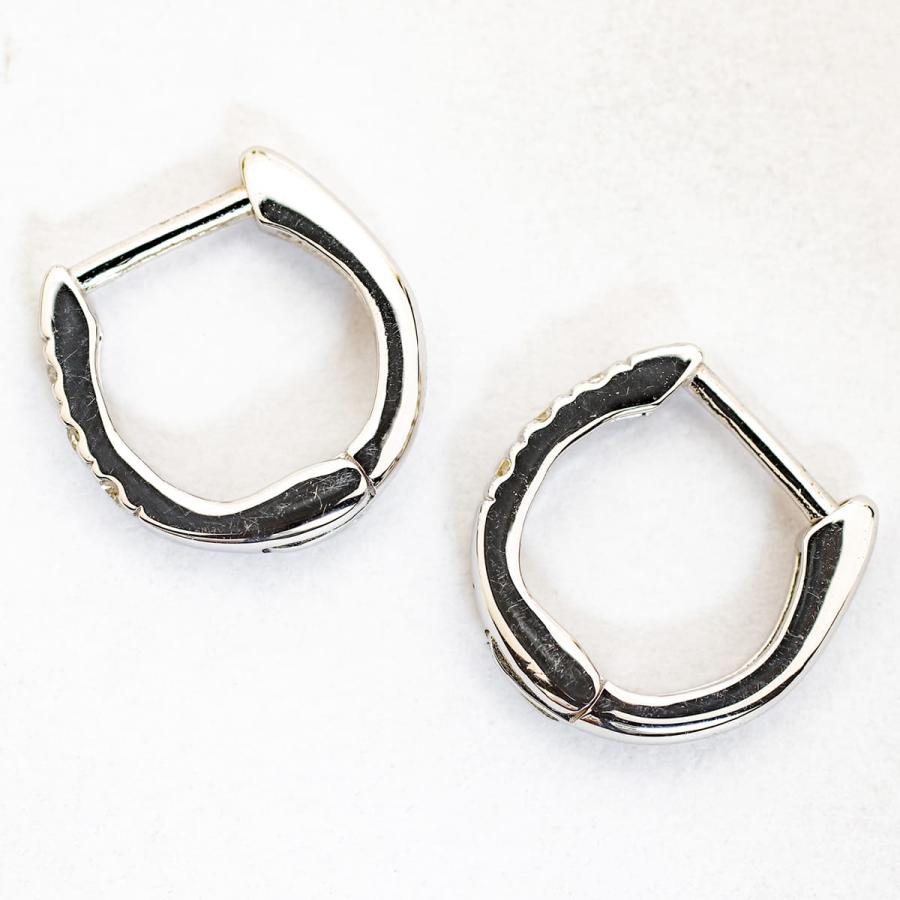 ピアス フープピアス 中折れ式 小さめ ダイヤモンド k18 イエローゴールド ホワイトゴールド ピンクゴールド 天然ダイヤモンド 日本製 プレゼント ギフトの画像