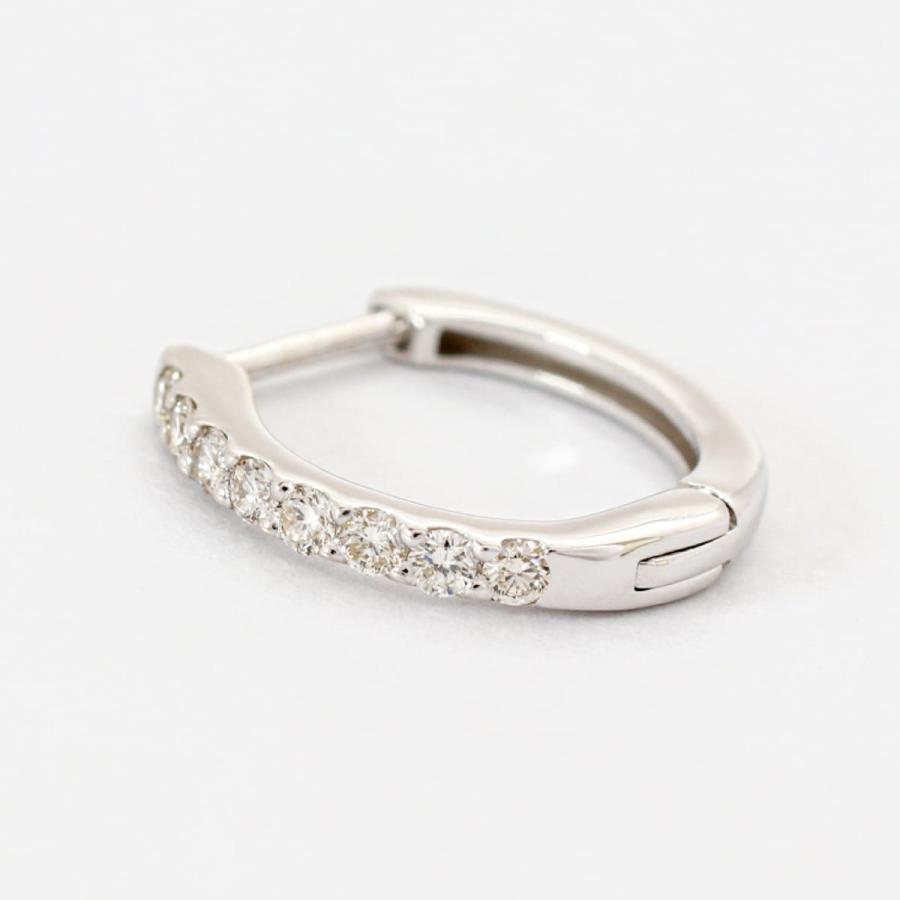 ピアス フープピアス 中折れ式 k10 イエローゴールド ホワイトゴールド ピンクゴールド 天然ダイヤモンド 0.2ct SI〜VSクラス Fカラー 日本製 プレゼントの画像