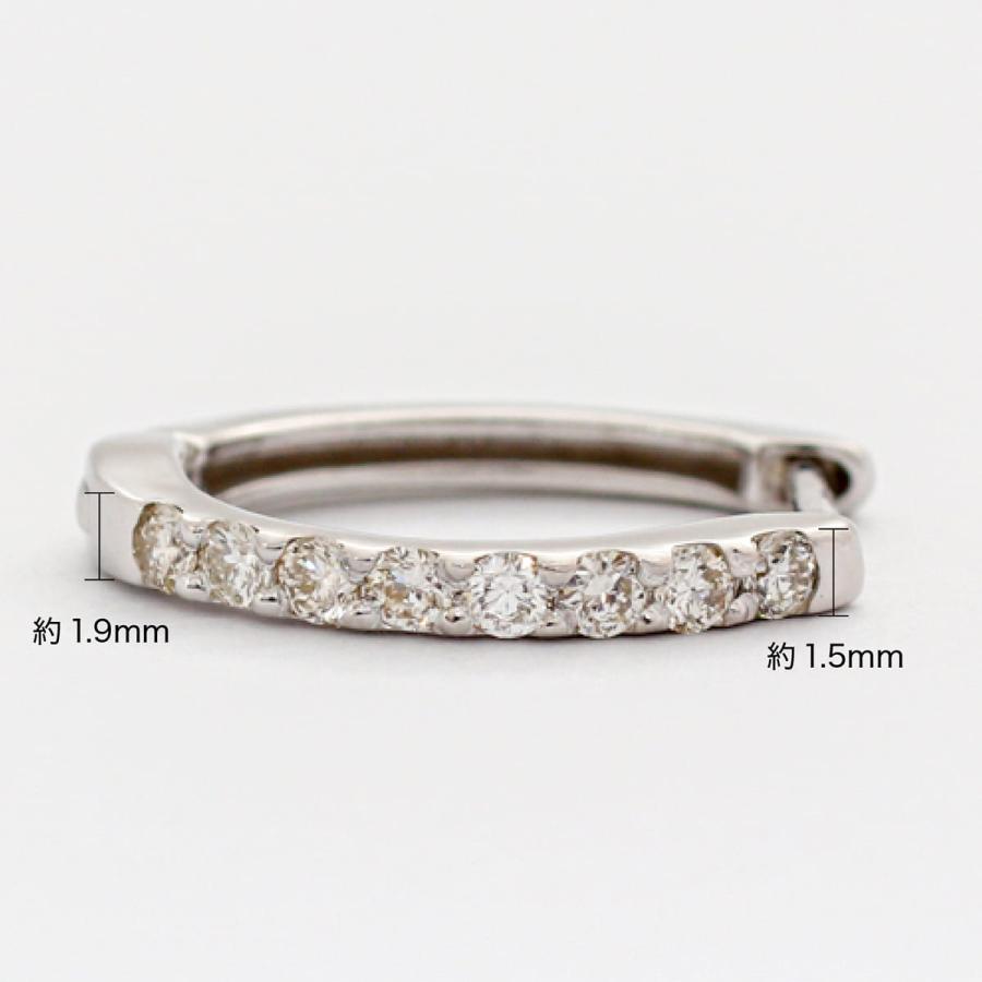 ピアス フープピアス 中折れ式 k10 イエローゴールド ホワイトゴールド ピンクゴールド 天然ダイヤモンド 0.2ct SI〜VSクラス Fカラー 日本製 プレゼントの画像