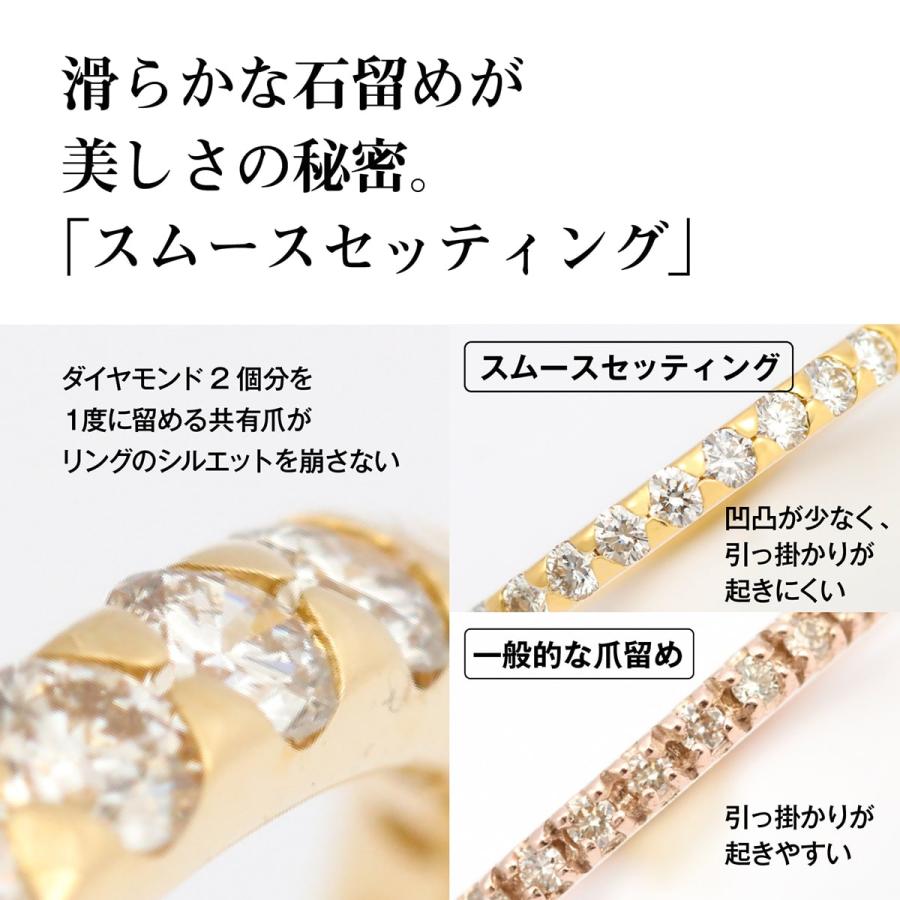 指輪 エタニティ ダイヤモンド リング レディース シンプル プラチナ ファッションリング 天然ダイヤモンド 日本製 おしゃれ プレゼント ギフト クリスマスの画像