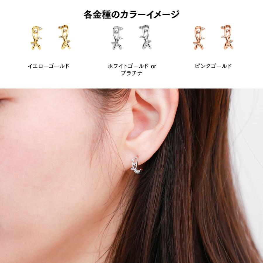 ピアス ダイヤモンド k18 イエローゴールド ホワイトゴールド ピンクゴールド 天然ダイヤモンド 品質保証書 日本製 プレゼント ギフト クリスマス 卒業式 入学式の画像