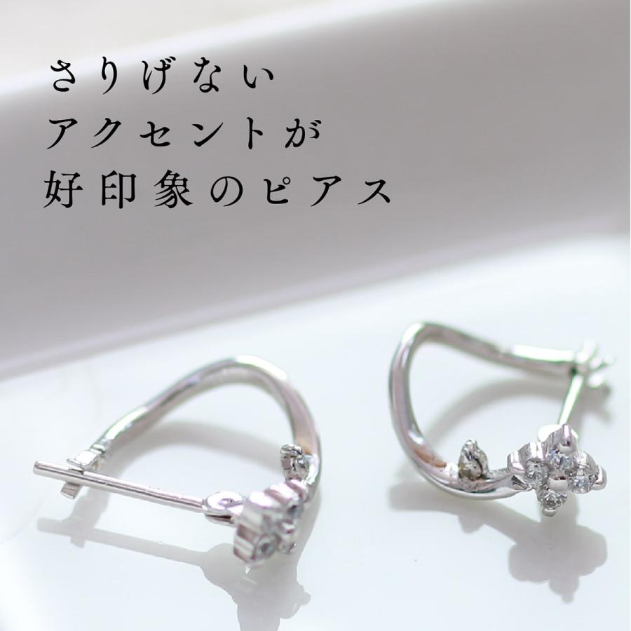 ピアス フープピアス ダイヤモンド k18 イエローゴールド ホワイトゴールド ピンクゴールド 天然ダイヤモンド 日本製 おしゃれ プレゼント ギフト クリスマスの画像