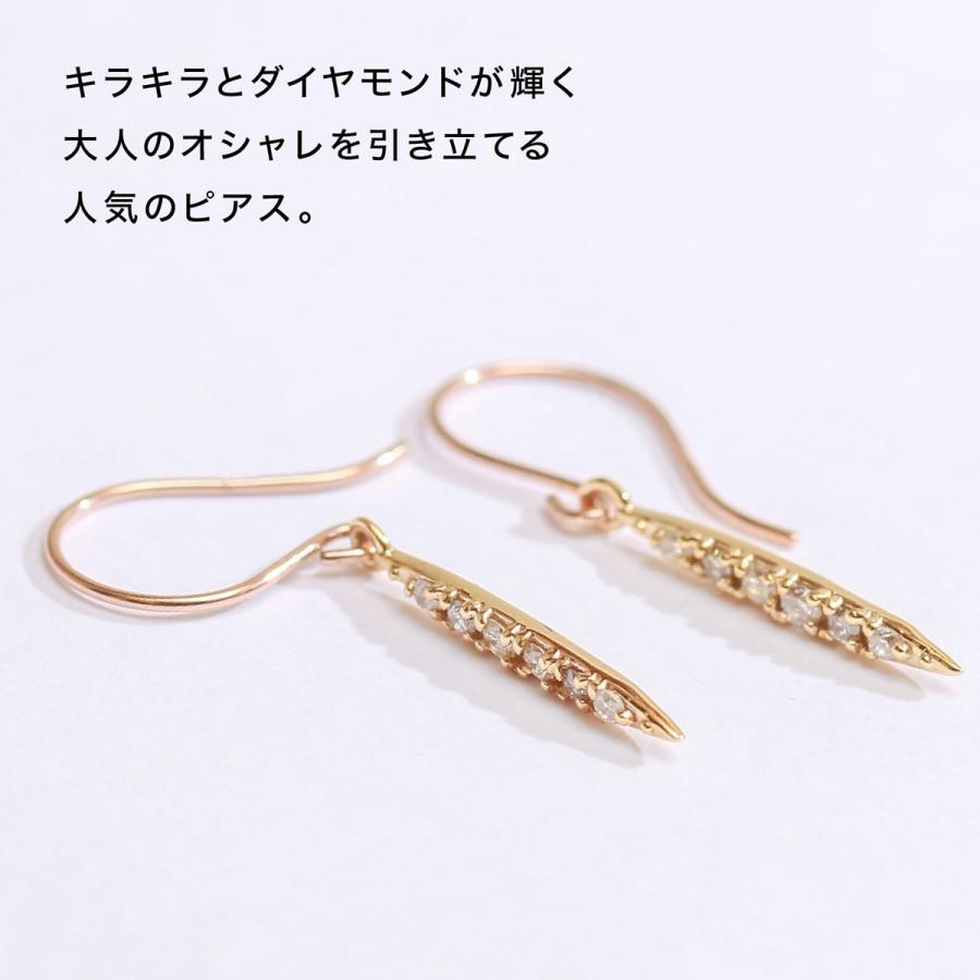cococaru（ココカル） ピアス フックピアス ダイヤモンド k10 イエロー