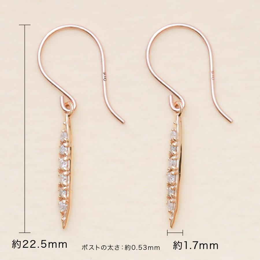 cococaru（ココカル） ピアス フックピアス ダイヤモンド k10 イエロー