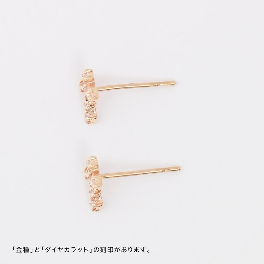 ピアス ダイヤモンド k10 イエローゴールド ホワイトゴールド ピンクゴールド 天然ダイヤモンド 品質保証書 日本製 プレゼント ギフト クリスマス 卒業式 入学式の画像