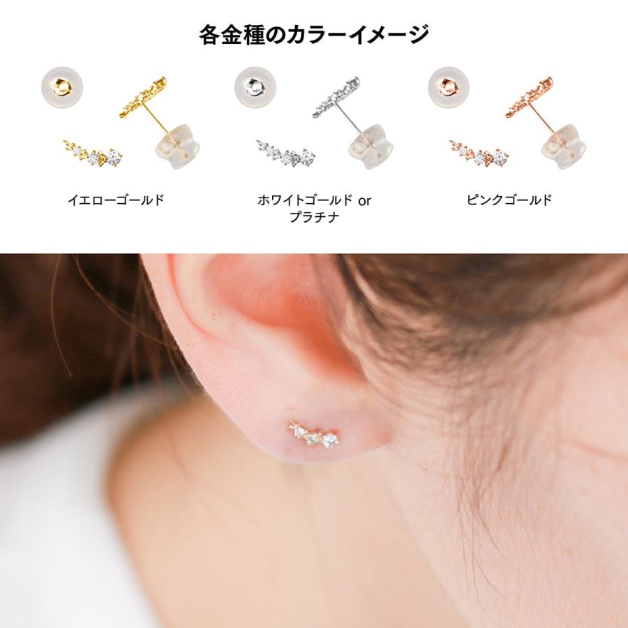 ピアス ダイヤモンド プラチナ 金属アレルギー 天然ダイヤモンド 日本製 おしゃれ プレゼント ギフト クリスマス 卒業式 入学式の画像