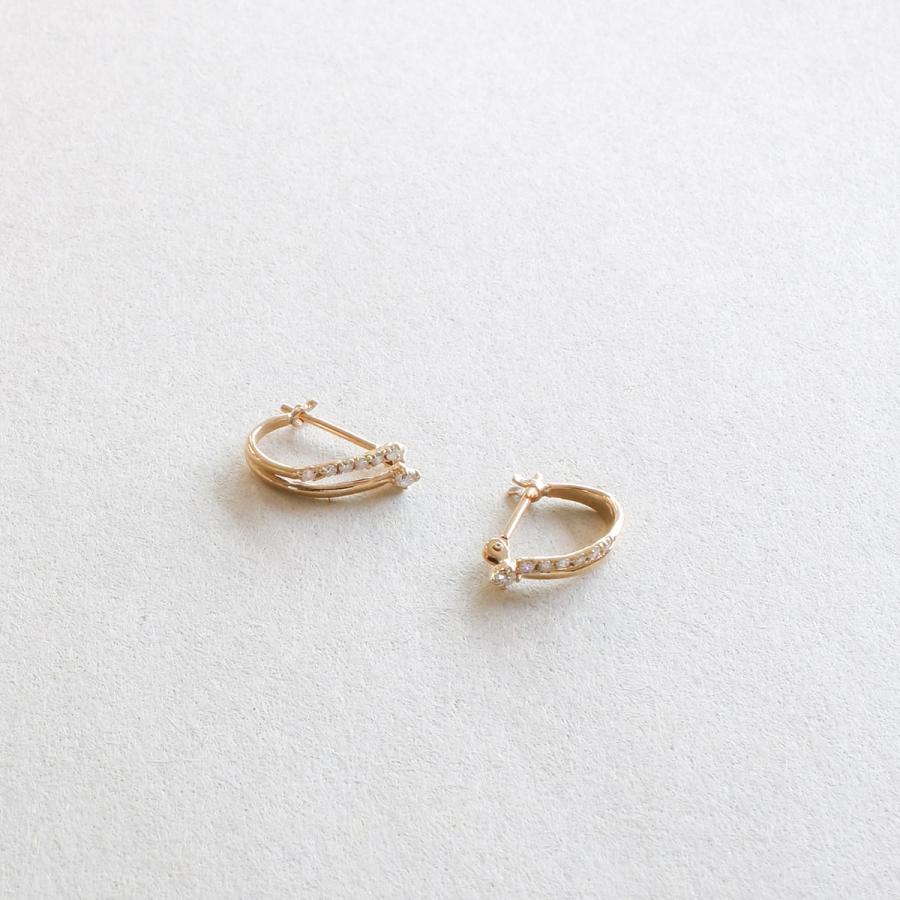 ピアス フープピアス ダイヤモンド プラチナ 金属アレルギー 天然ダイヤモンド 日本製 おしゃれ プレゼント ギフト クリスマス 卒業式 入学式の画像