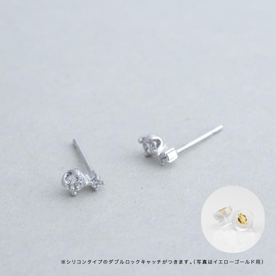 ピアス ダイヤモンド k10 イエローゴールド ホワイトゴールド ピンクゴールド 天然ダイヤモンド 日本製 おしゃれ プレゼント ギフト クリスマス 卒業式 入学式の画像