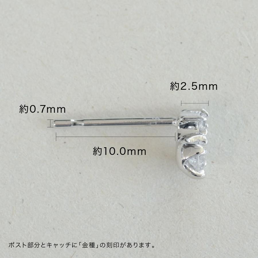 ピアス ダイヤモンド k10 イエローゴールド ホワイトゴールド ピンクゴールド 天然ダイヤモンド 日本製 おしゃれ プレゼント ギフト クリスマス 卒業式 入学式の画像