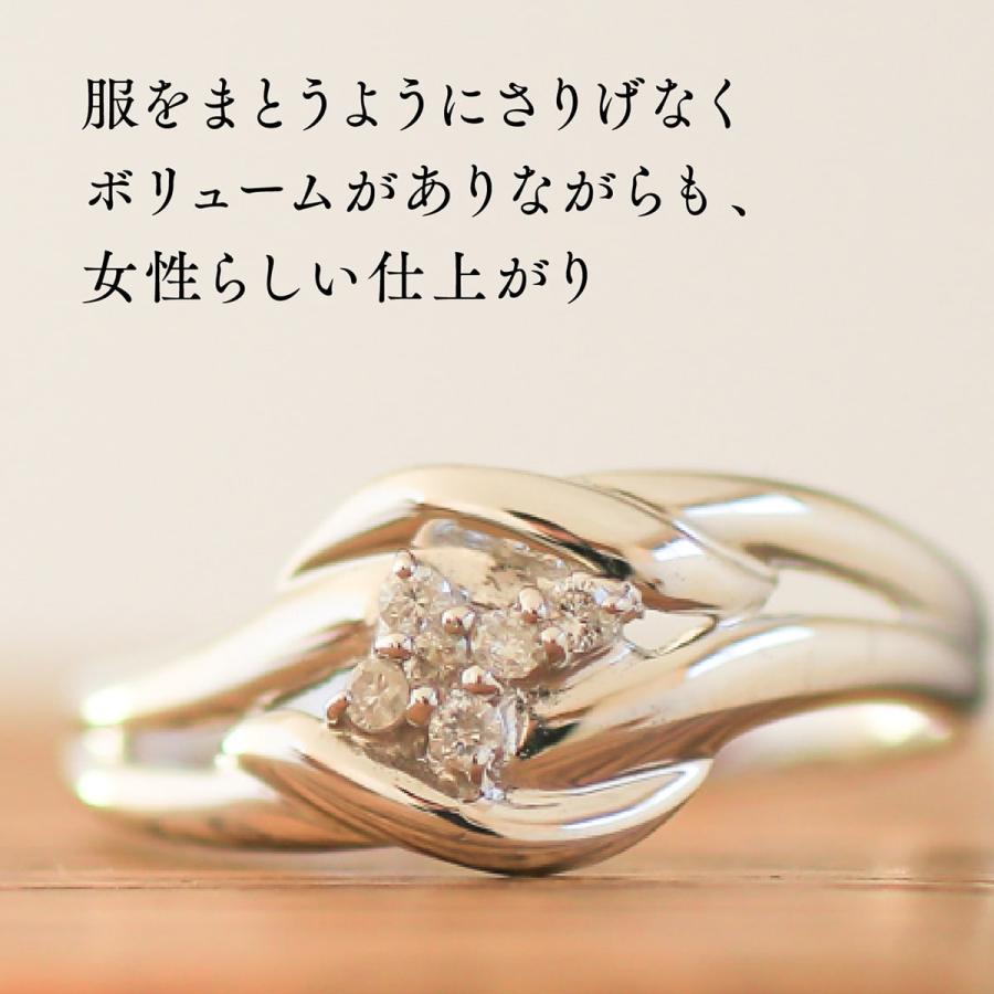 指輪 ダイヤモンド リング レディース シンプル プラチナ ファッションリング 天然ダイヤモンド 日本製 おしゃれ プレゼント ギフト クリスマス 卒業式 入学式の画像