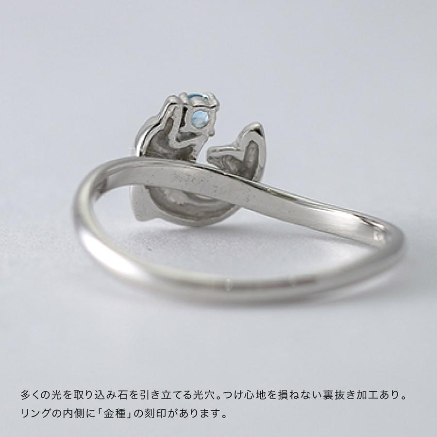 指輪 レディース 天然ブルートパーズ リング プラチナ ファッションリング 日本製 おしゃれ プレゼント ギフト クリスマス 卒業式 入学式の画像