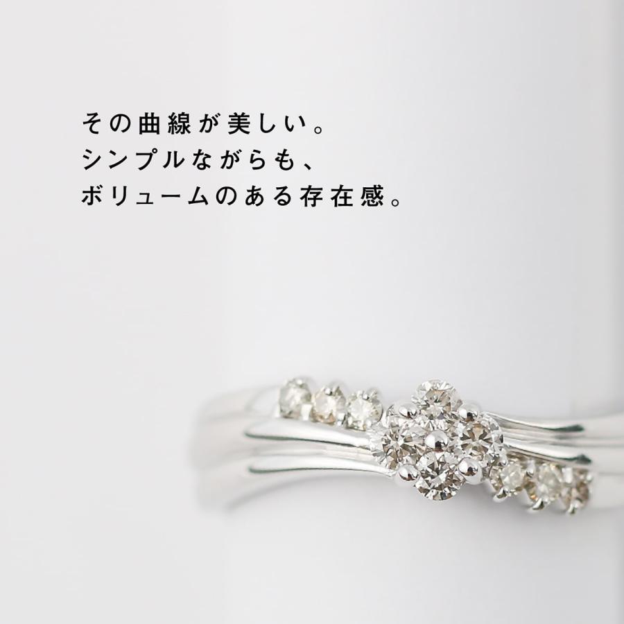 指輪 ダイヤモンド リング レディース シンプル プラチナ 天然ダイヤモンド ファッションリング 日本製 プレゼント ギフト クリスマス 卒業式 入学式の画像