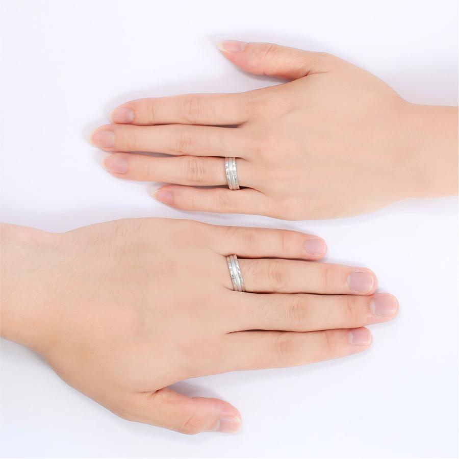 K10 ホワイトゴールド.イエローゴールド リング 2点セット cococaru ペアリング k10 2本セット 天然ダイヤモンド 安い