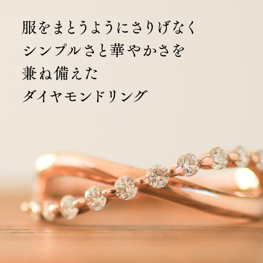 指輪 ダイヤモンド リング レディース シンプル k18 イエローゴールド ホワイトゴールド ピンクゴールド ファッションリング 天然ダイヤモンド 日本製 おしゃれの画像