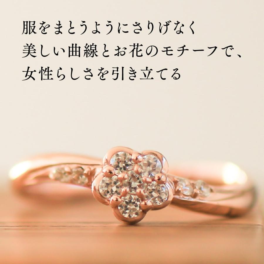 指輪 ダイヤモンド リング レディース シンプル k18 イエローゴールド ホワイトゴールド ピンクゴールド ファッションリング 天然ダイヤモンド 日本製 おしゃれの画像