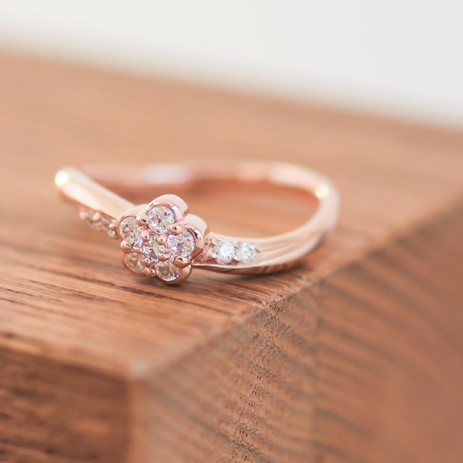 指輪 ダイヤモンド リング レディース シンプル k18 イエローゴールド ホワイトゴールド ピンクゴールド ファッションリング 天然ダイヤモンド 日本製 おしゃれの画像
