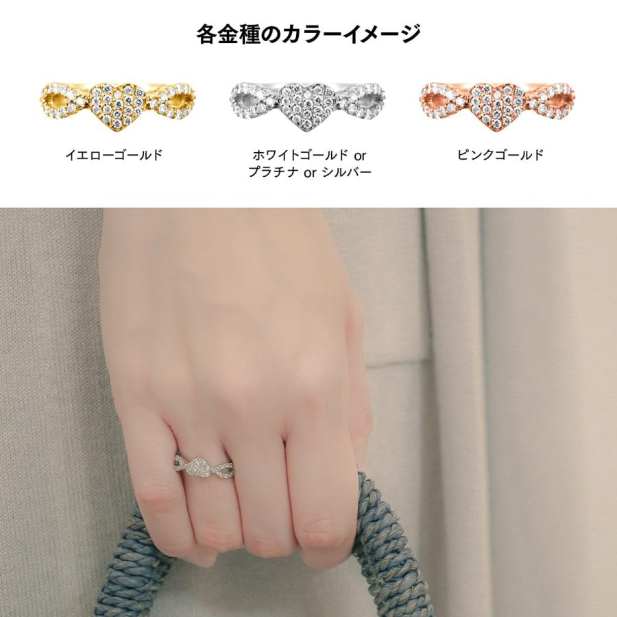 指輪 ダイヤモンド リング レディース シンプル k18 イエローゴールド ホワイトゴールド ピンクゴールド 天然ダイヤモンド ファッションリング 日本製 おしゃれの画像
