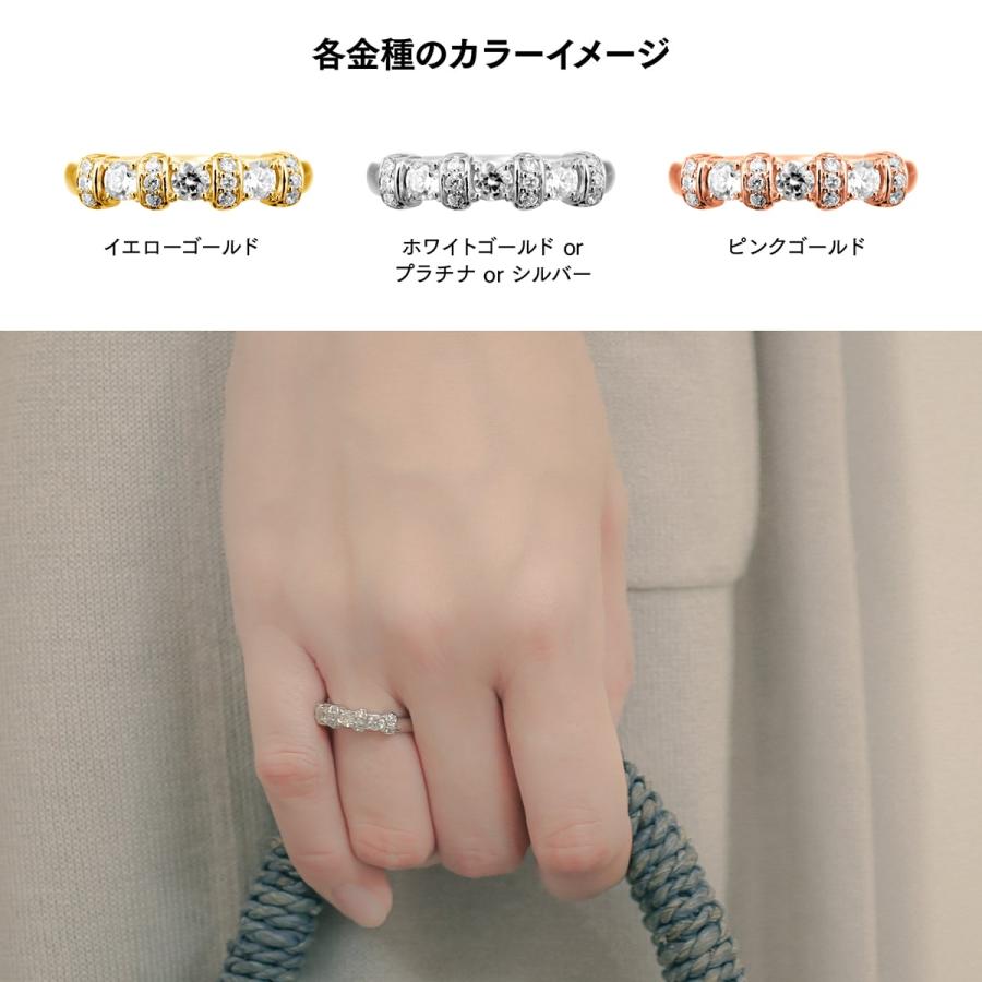 指輪 ダイヤモンド リング レディース シンプル k10 イエローゴールド ホワイトゴールド ピンクゴールド 天然ダイヤモンド ファッションリング 日本製 おしゃれの画像
