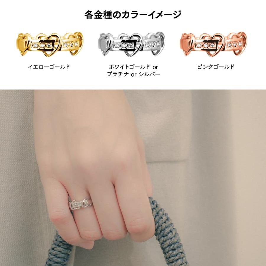 指輪 ダイヤモンド リング レディース シンプル k18 イエローゴールド ホワイトゴールド ピンクゴールド 天然ダイヤモンド ファッションリング 日本製 おしゃれの画像