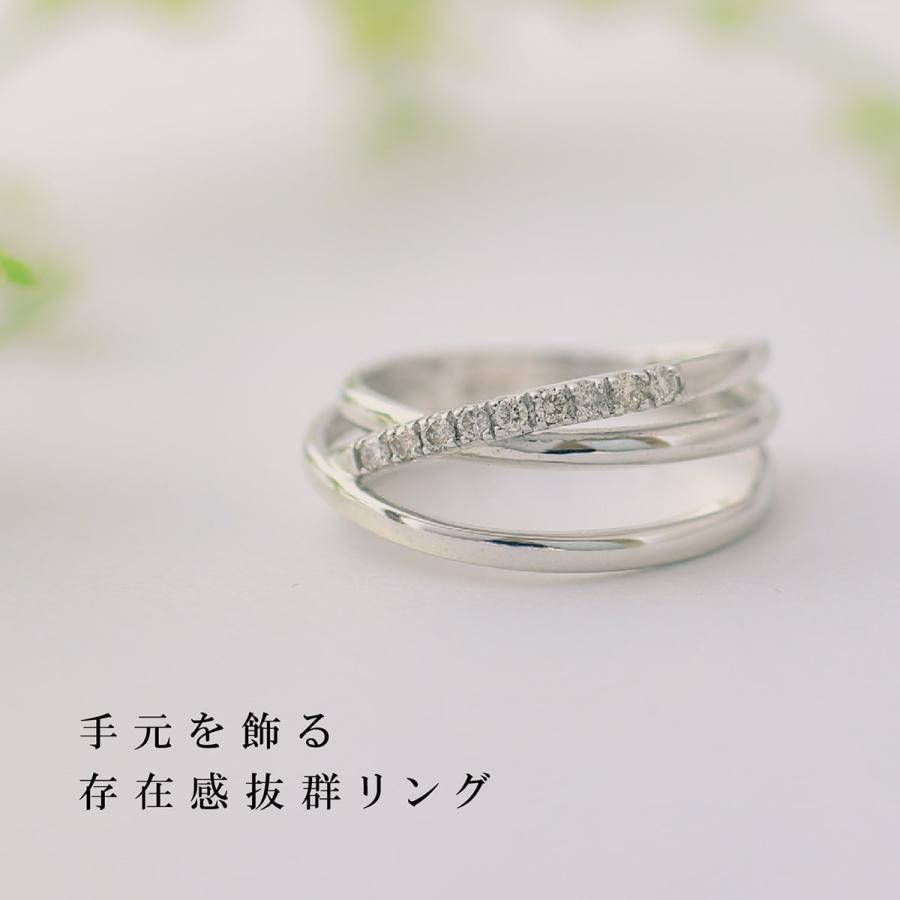 指輪 ダイヤモンド リング レディース シンプル k18 イエローゴールド ホワイトゴールド ピンクゴールド 天然ダイヤモンド ファッションリング 日本製 おしゃれの画像