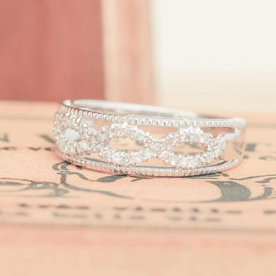 ココカル cococaru リング ハーフエタニティ ダイヤ PG 10号 ココカル