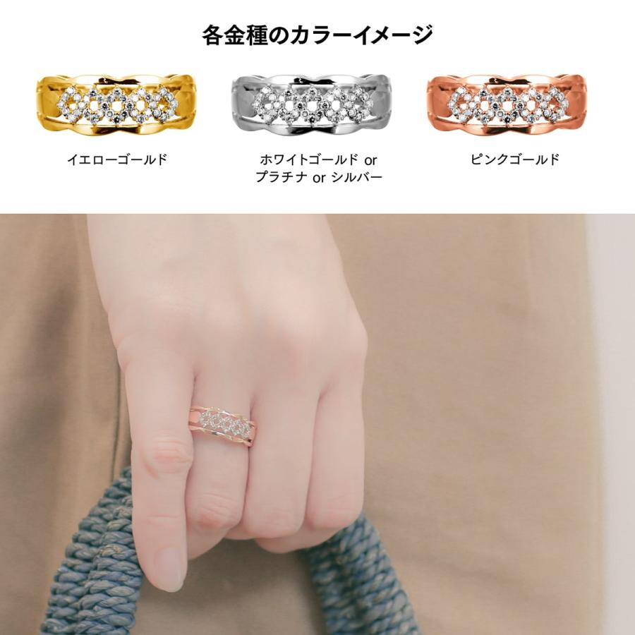指輪 ダイヤモンド リング レディース シンプル k18 イエローゴールド ホワイトゴールド ピンクゴールド 天然ダイヤモンド ファッションリング 日本製 おしゃれの画像