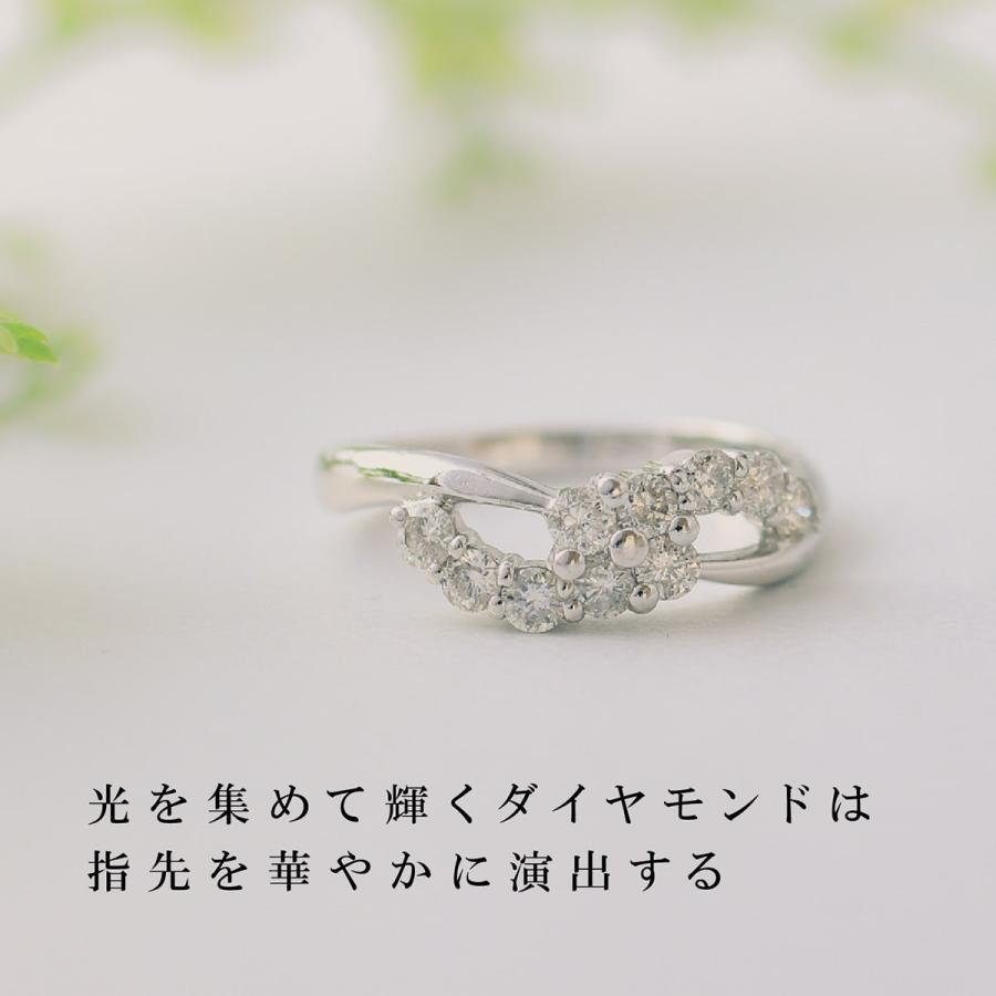 指輪 ダイヤモンド リング レディース シンプル プラチナ 天然ダイヤモンド ファッションリング 日本製 おしゃれ プレゼント ギフト クリスマス 卒業式 入学式の画像