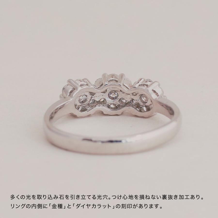 指輪 ダイヤモンド リング レディース シンプル プラチナ 天然ダイヤモンド ファッションリング 日本製 プレゼント ギフト クリスマス 卒業式 入学式の画像