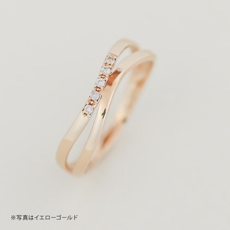 指輪 ダイヤモンド リング レディース シンプル k10 イエローゴールド ホワイトゴールド ピンクゴールド ファッション 日本製 おしゃれ プレゼント ギフトの画像
