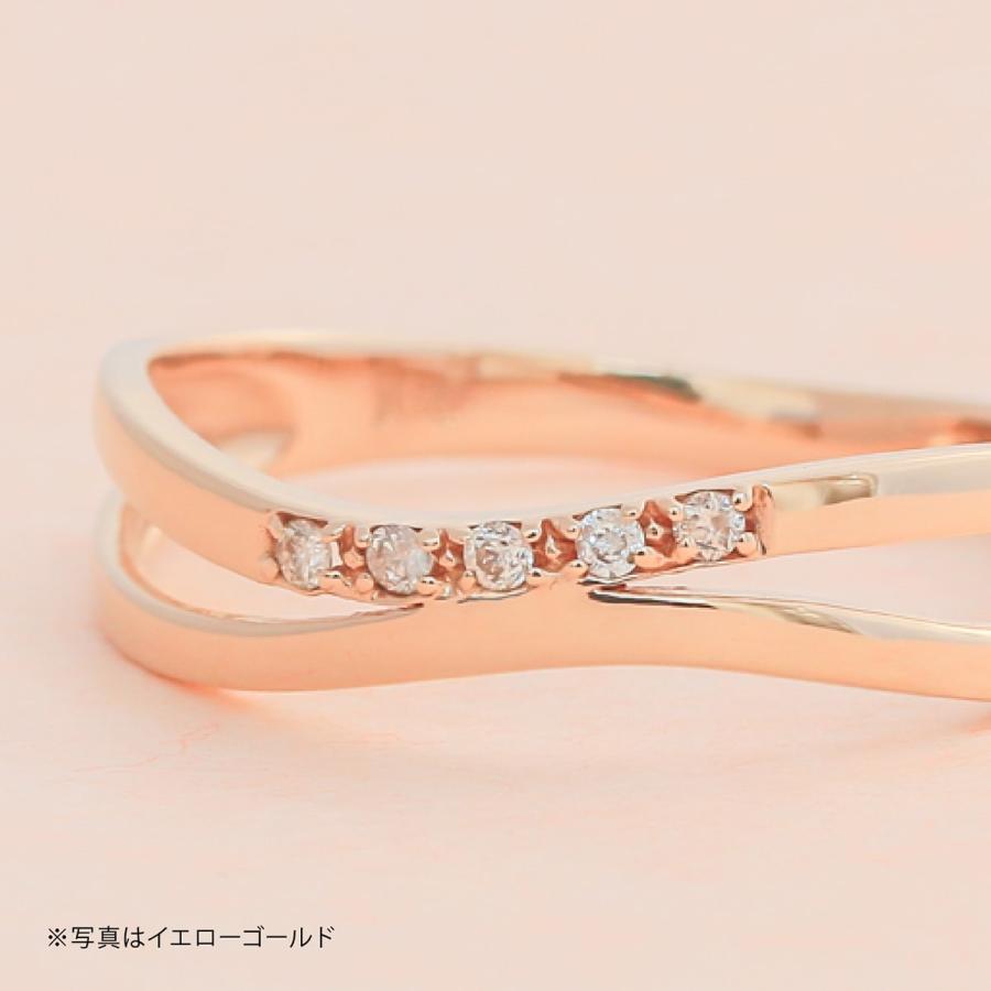 指輪 ダイヤモンド リング レディース シンプル k18 イエローゴールド ホワイトゴールド ピンクゴールド ファッション 日本製 おしゃれ プレゼント ギフトの画像