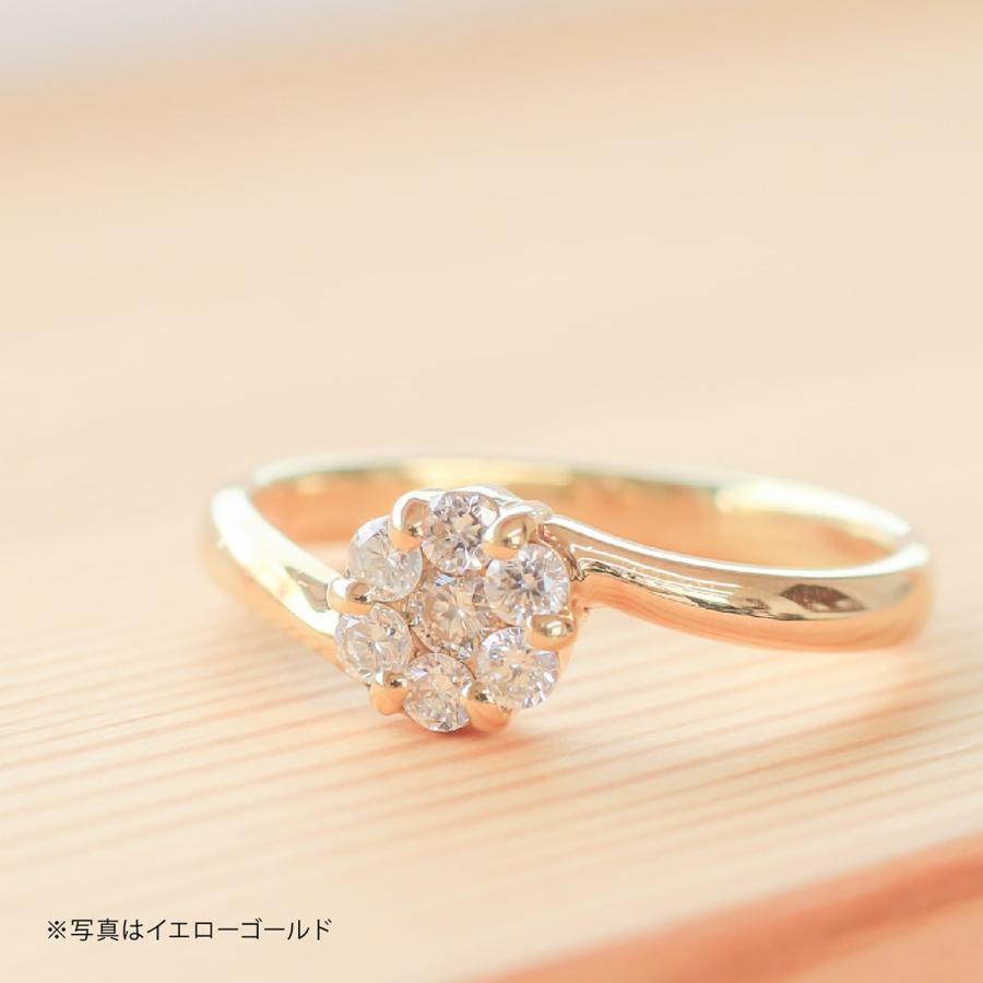 指輪 ダイヤモンド リング レディース シンプル k18 イエローゴールド ホワイトゴールド ピンクゴールド ファッション 日本製 おしゃれ プレゼント ギフトの画像