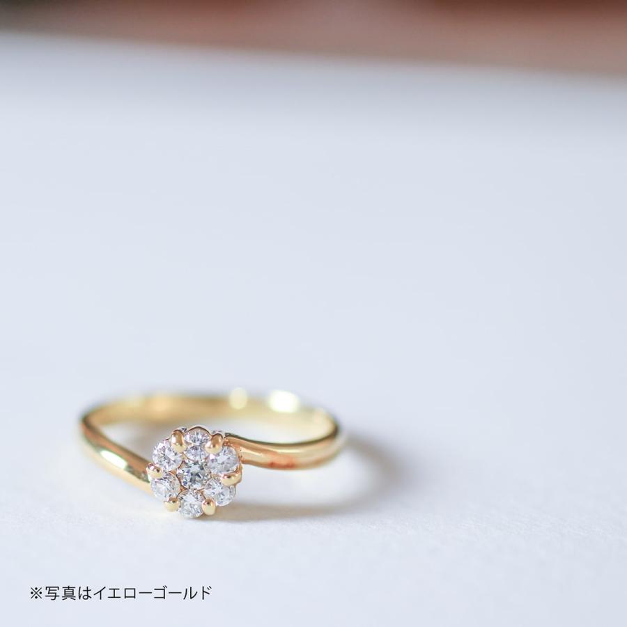 指輪 ダイヤモンド リング レディース シンプル k18 イエローゴールド ホワイトゴールド ピンクゴールド ファッション 日本製 おしゃれ プレゼント ギフトの画像