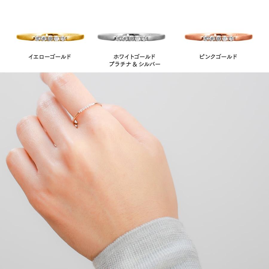 指輪 レディース 指輪 ダイヤモンド リング レディース シンプル プラチナ 天然ダイヤモンド 極細リング ファッションリング 日本製 おしゃれ プレゼント ギフトの画像