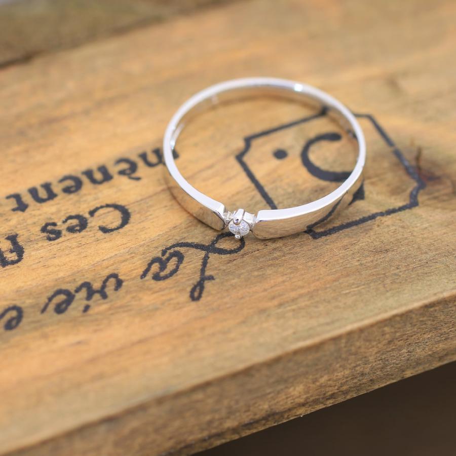 cococaru 指輪 一粒 ダイヤモンド リング レディース シンプル