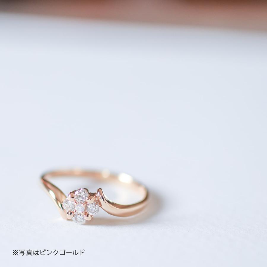 指輪 ダイヤモンド リング レディース シンプル k18 イエローゴールド ホワイトゴールド ピンクゴールド ファッション 日本製 おしゃれ プレゼント ギフトの画像