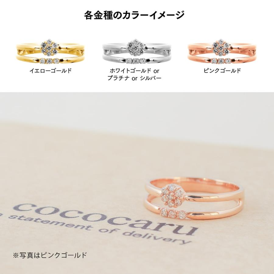 指輪 ダイヤモンド リング レディース シンプル k10 イエローゴールド ホワイトゴールド ピンクゴールド ファッション 日本製 おしゃれ プレゼント ギフトの画像