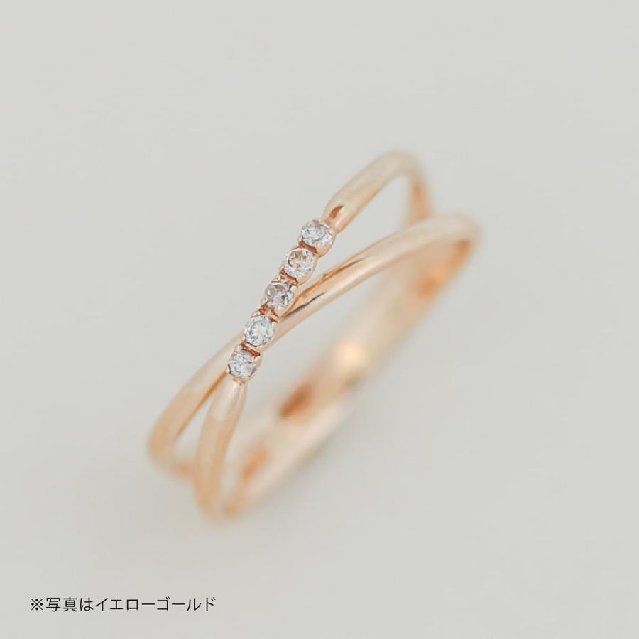指輪 ダイヤモンド リング レディース シンプル k10 イエローゴールド ホワイトゴールド ピンクゴールド ファッション 日本製 おしゃれ プレゼント ギフトの画像