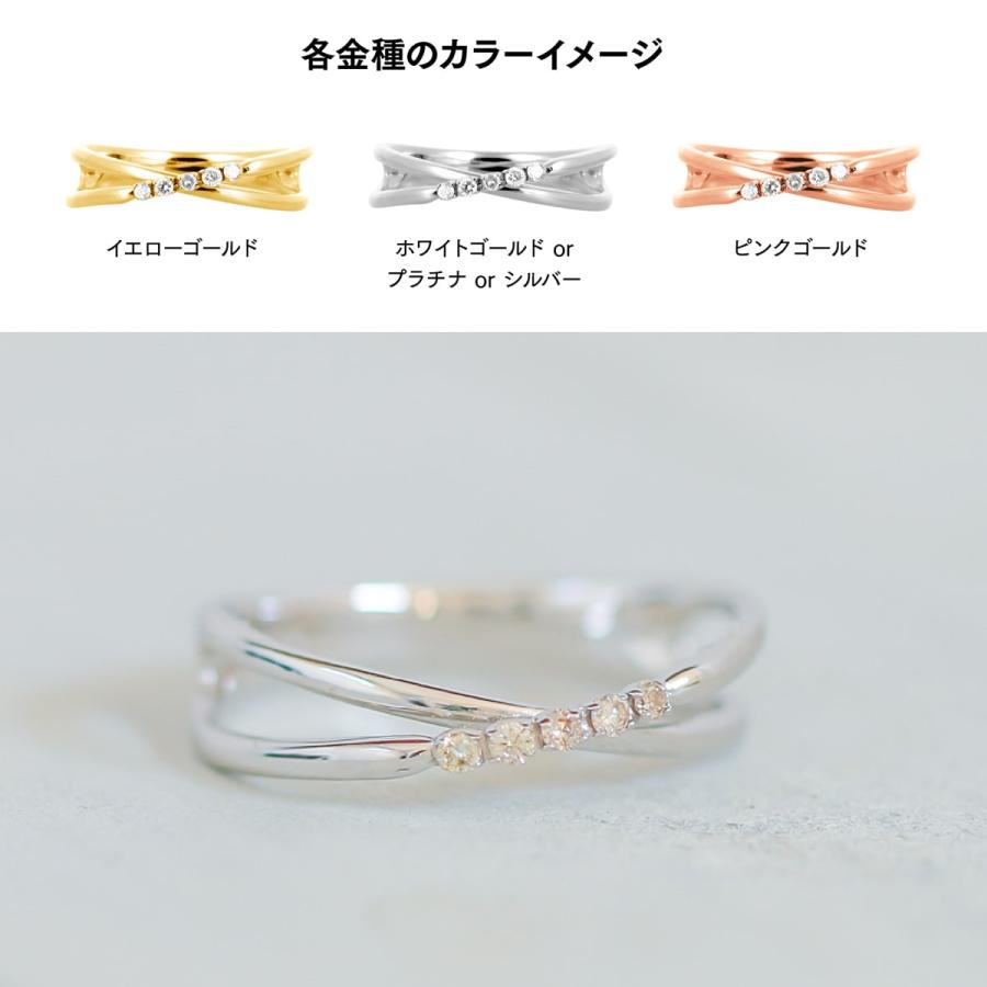 指輪 ダイヤモンド リング レディース シンプル k18 イエローゴールド ホワイトゴールド ピンクゴールド ファッション 日本製 おしゃれ プレゼント ギフトの画像