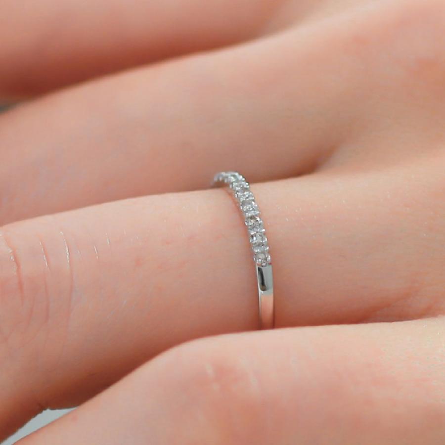 ダイヤモンドハーフエタニティリング ココカル K10 YG 品質保証書付き cococaru（ココカル） 指輪 エタニティ ダイヤモンド リング