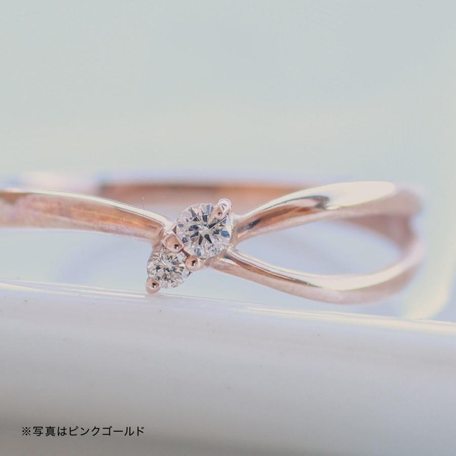 指輪 ダイヤモンド リング レディース シンプル k10 イエローゴールド ホワイトゴールド ピンクゴールド ファッション 日本製 おしゃれ プレゼント ギフトの画像