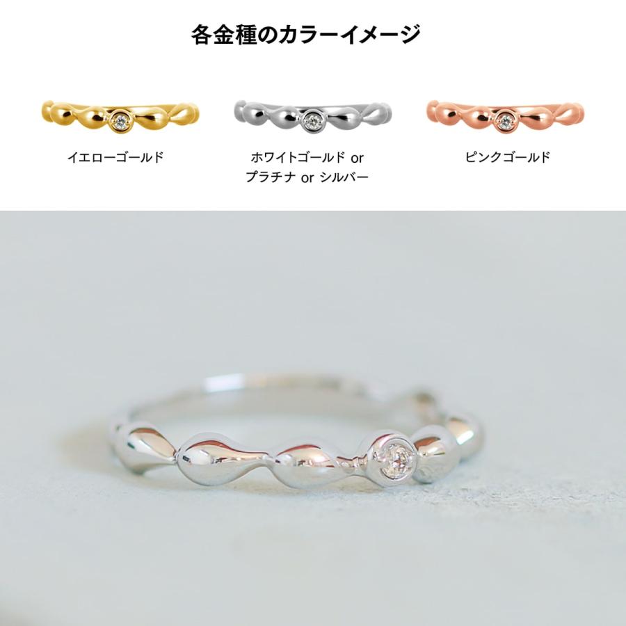 指輪 一粒 ダイヤモンド リング レディース シンプル k10 イエローゴールド ホワイトゴールド ピンクゴールド 天然ダイヤモンド 日本製 おしゃれ プレゼントの画像