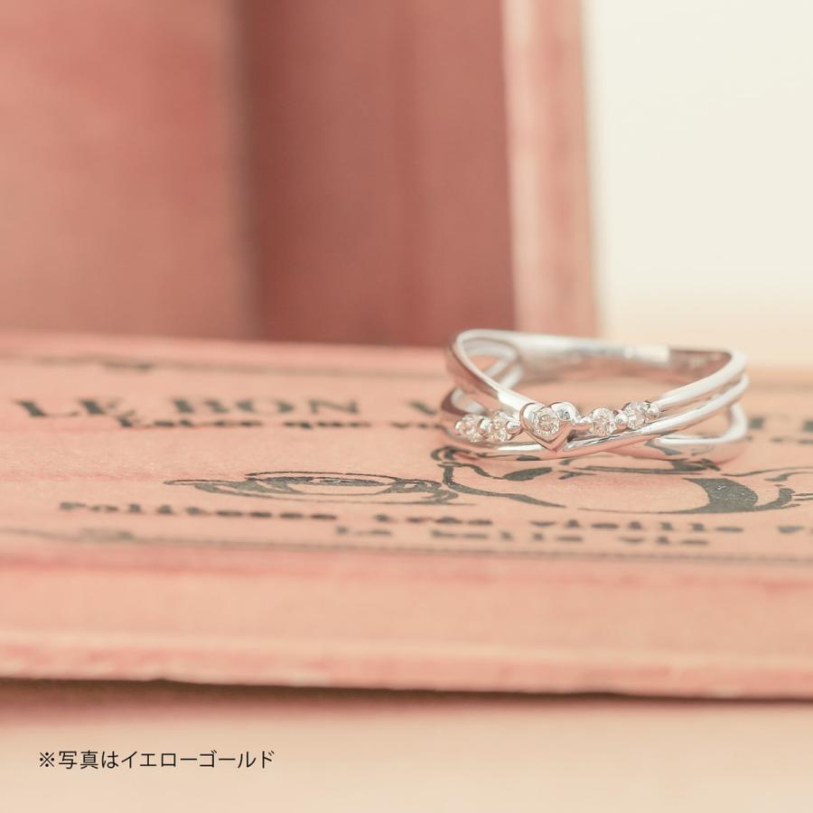 指輪 レディース ハート 指輪 ダイヤモンド リング レディース シンプル プラチナ 天然ダイヤモンド ファッションリング 日本製 おしゃれ プレゼント ギフトの画像