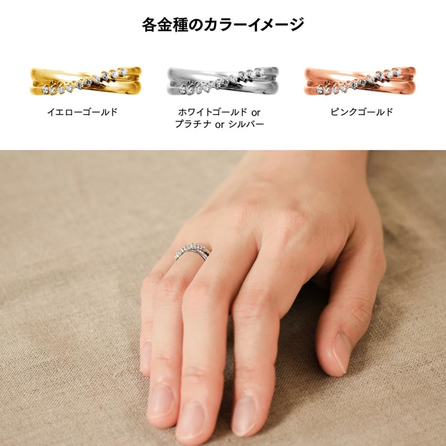 指輪 ダイヤモンド リング レディース シンプル k18 イエローゴールド ホワイトゴールド ピンクゴールド ファッション 日本製 おしゃれ プレゼント ギフトの画像