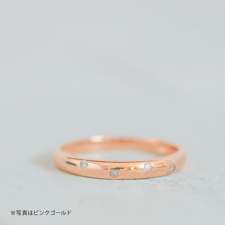 指輪 ダイヤモンド リング レディース シンプル k18 イエローゴールド ホワイトゴールド ピンクゴールド ファッション 日本製 おしゃれ プレゼント ギフトの画像