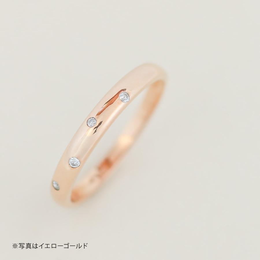 指輪 ダイヤモンド リング レディース シンプル k18 イエローゴールド ホワイトゴールド ピンクゴールド ファッション 日本製 おしゃれ プレゼント ギフトの画像