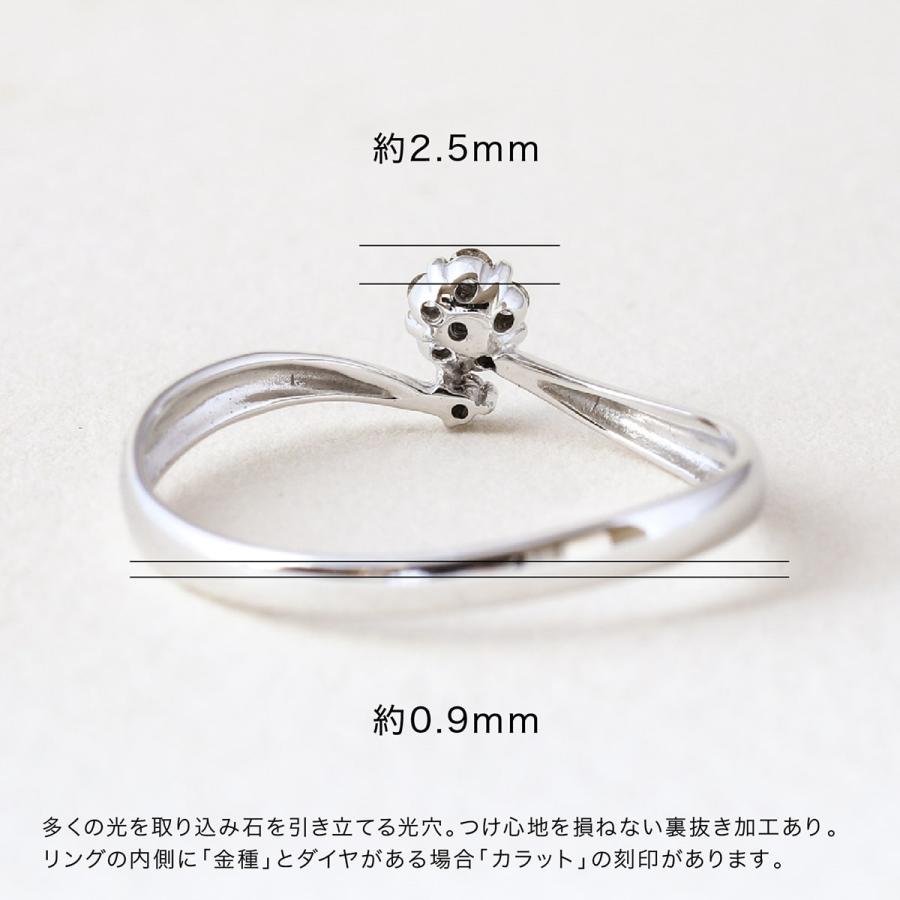 指輪 ダイヤモンド リング レディース シンプル k10 イエローゴールド ホワイトゴールド ピンクゴールド ファッション 日本製 おしゃれ プレゼント ギフトの画像