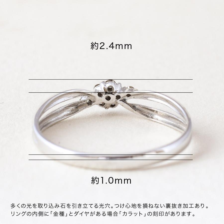 指輪 ダイヤモンド リング レディース シンプル k10 イエローゴールド ホワイトゴールド ピンクゴールド ファッション 日本製 おしゃれ プレゼント ギフトの画像