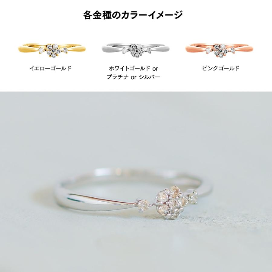 指輪 ダイヤモンド リング レディース シンプル k10 イエローゴールド ホワイトゴールド ピンクゴールド ファッション 日本製 おしゃれ プレゼント ギフトの画像