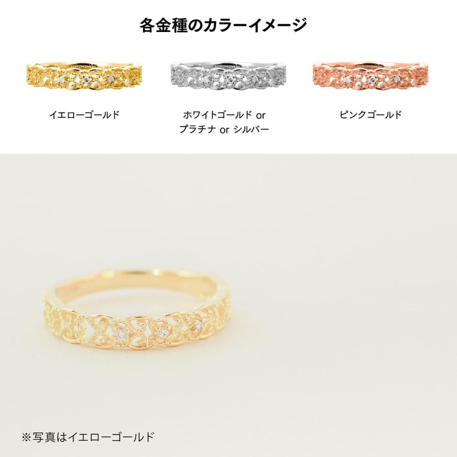 指輪 ダイヤモンド リング レディース シンプル ハート k10 イエローゴールド ホワイトゴールド ピンクゴールド 天然ダイヤモンド 日本製 プレゼント ギフトの画像